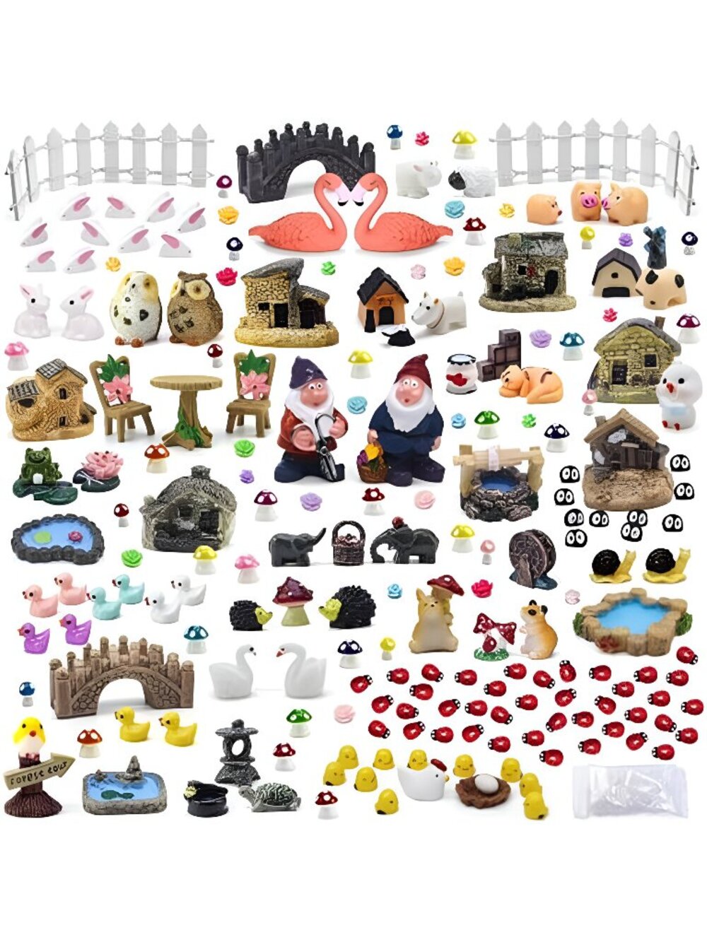 200 Pieces Fairy Garden Accessories, Fairy Garden Kit, Fairy Tiny House
